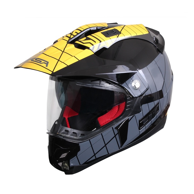 RSA MX-01 Enduro kaciga sa vizirom za sunce crno/sivo/žuto rasprodaja