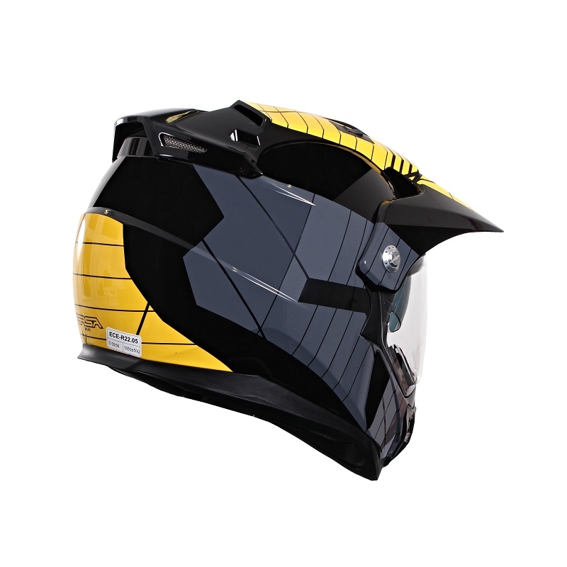 RSA MX-01 Enduro kaciga sa vizirom za sunce crno/sivo/žuto rasprodaja