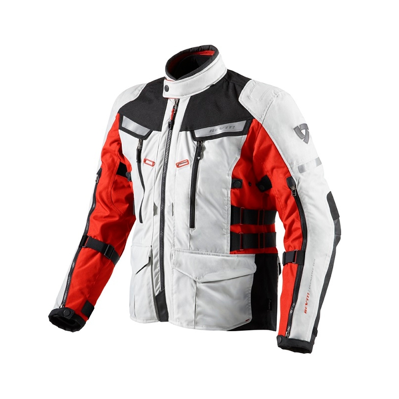 Motociklistička jakna Revit Sand 2 Srebrna/Crvena rasprodaja