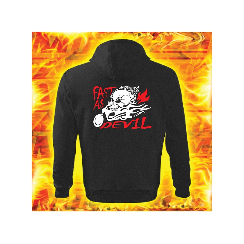 Hoodie s motivom Fast as Devil