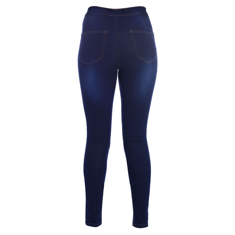 Ženske produžene tajice Oxford Jeggings plava