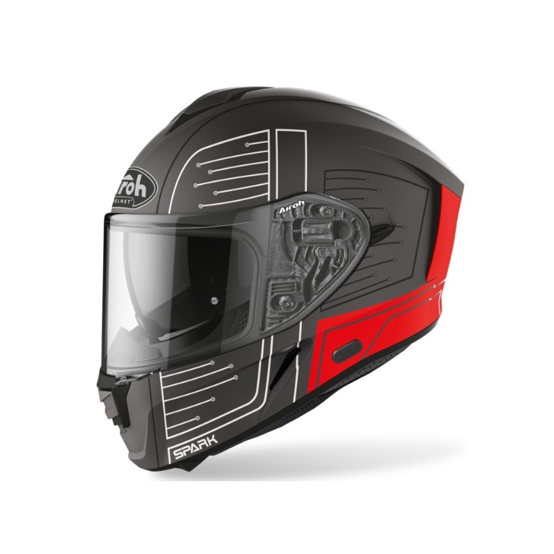 Integralna kaciga Airoh Spark Circuit titanium-red