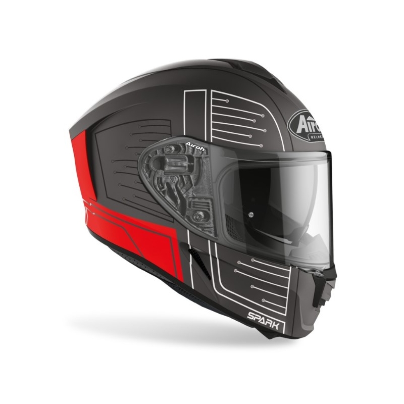 Integralna kaciga Airoh Spark Circuit titanium-red