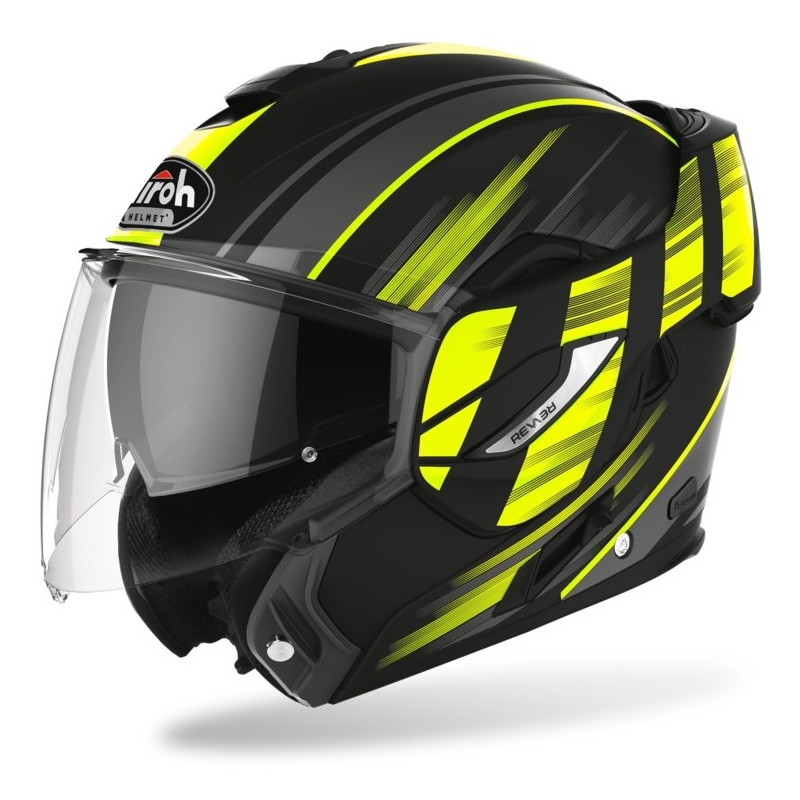 Preklopna kaciga Airoh REV19 Ikon crno-fluo žuta