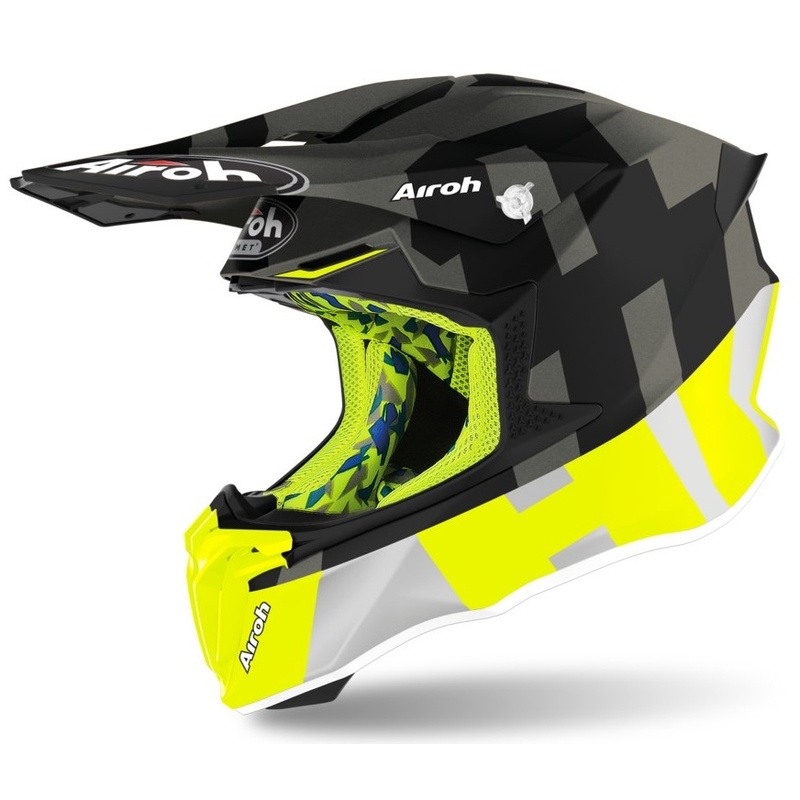 Motocross kaciga Airoh Twist 2.0 Okvir antracit-fluo žuta
