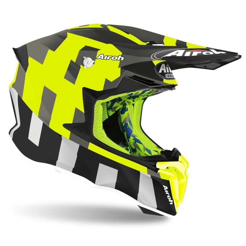 Motocross kaciga Airoh Twist 2.0 Okvir antracit-fluo žuta