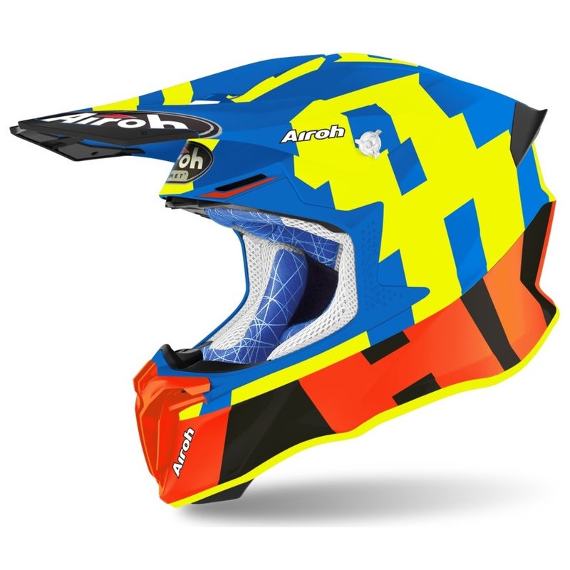 Motocross kaciga Airoh Twist 2.0 Frame blue-orange-fluo yellow