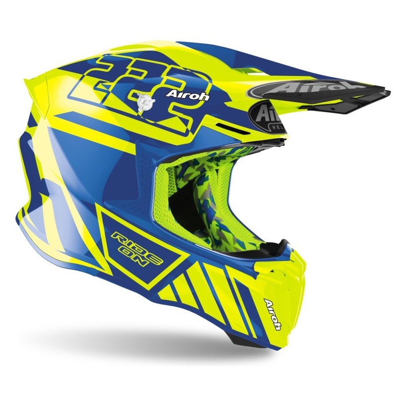 Motocross kaciga Airoh Twist 2.0 Replika Cairoli 2020 plavo-fluo žuta