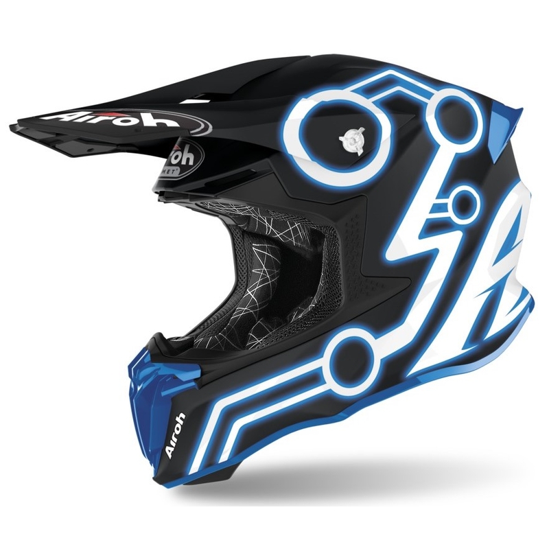 Motocross kaciga Airoh Twist Neon crno-plava