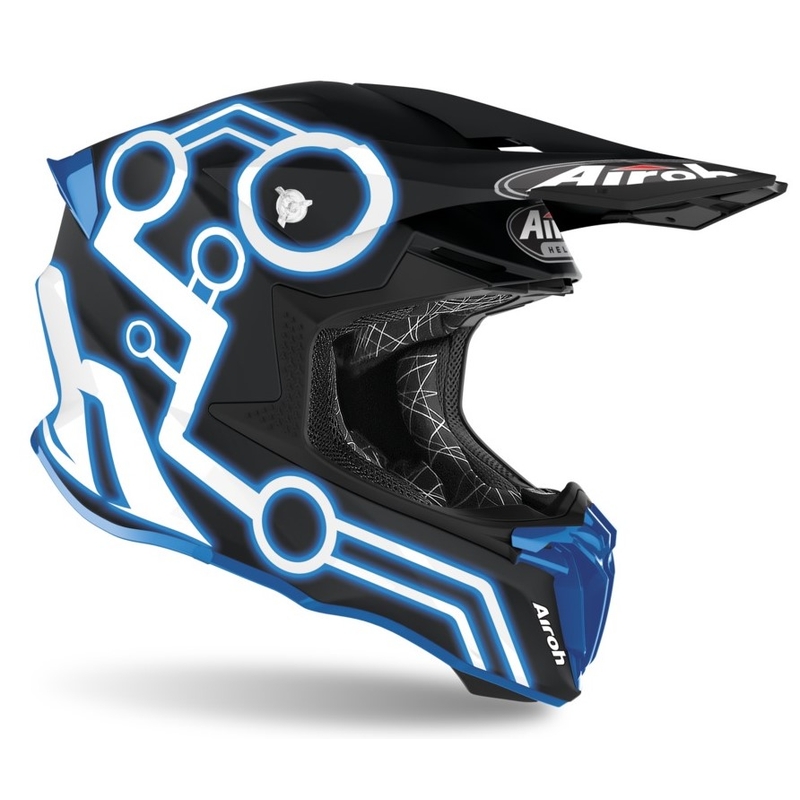 Motocross kaciga Airoh Twist Neon crno-plava