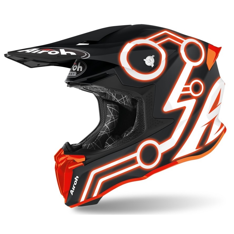 Motocross kaciga Airoh Twist Neon crno-narančasta