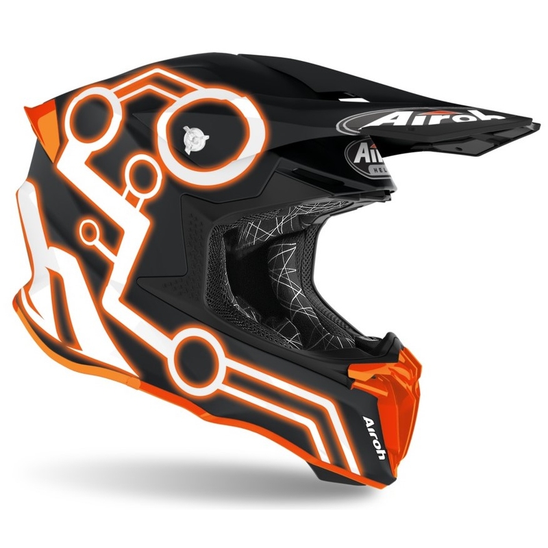 Motocross kaciga Airoh Twist Neon crno-narančasta