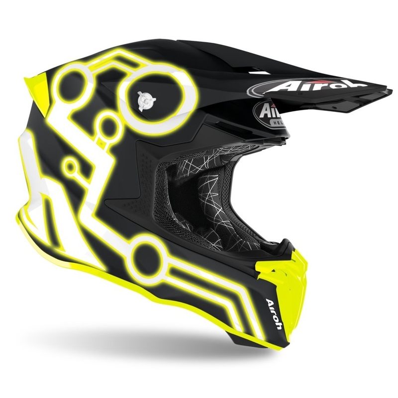 Motocross kaciga Airoh Twist Neon crno-žuta