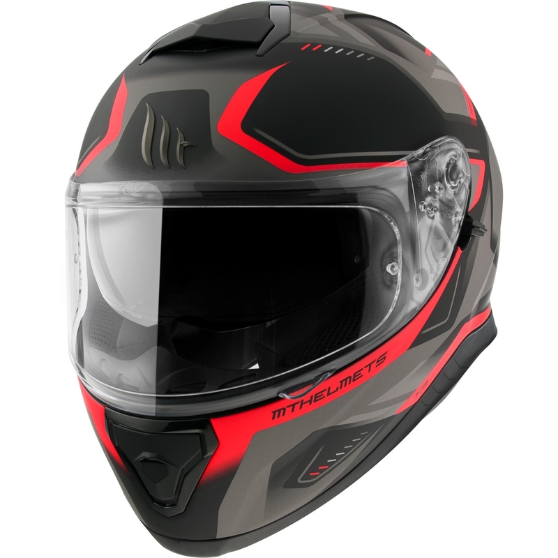 MT Thunder 3 SV Turbine Full Face kaciga crno-sivo-crvena rasprodaja