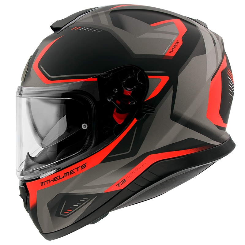 MT Thunder 3 SV Turbine Full Face kaciga crno-sivo-crvena rasprodaja