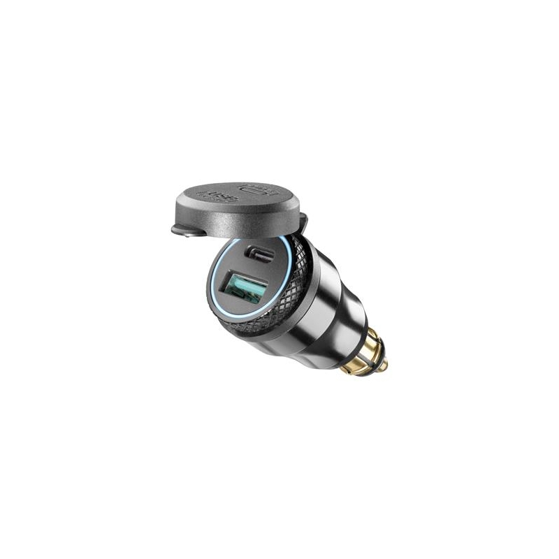 Interfonski DIN adapter s 1 x USB i USB-C izlazom za motocikle
