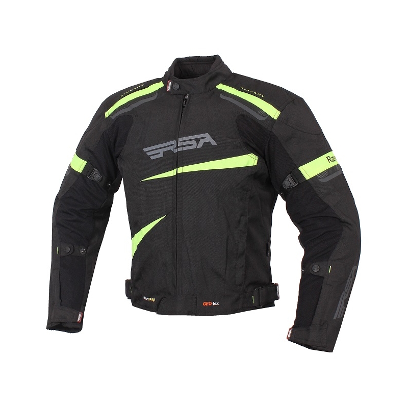 Motoristička jakna RSA Razor Black-Fluo Yellow rasprodaja