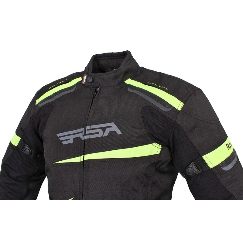 Motoristička jakna RSA Razor Black-Fluo Yellow rasprodaja
