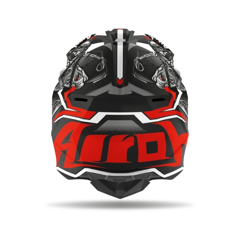 Motocross kaciga Airoh Wrap Octopus crno-crvena