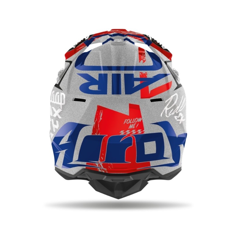 Motocross kaciga Airoh Wrap Street sivo-plavo-crvena