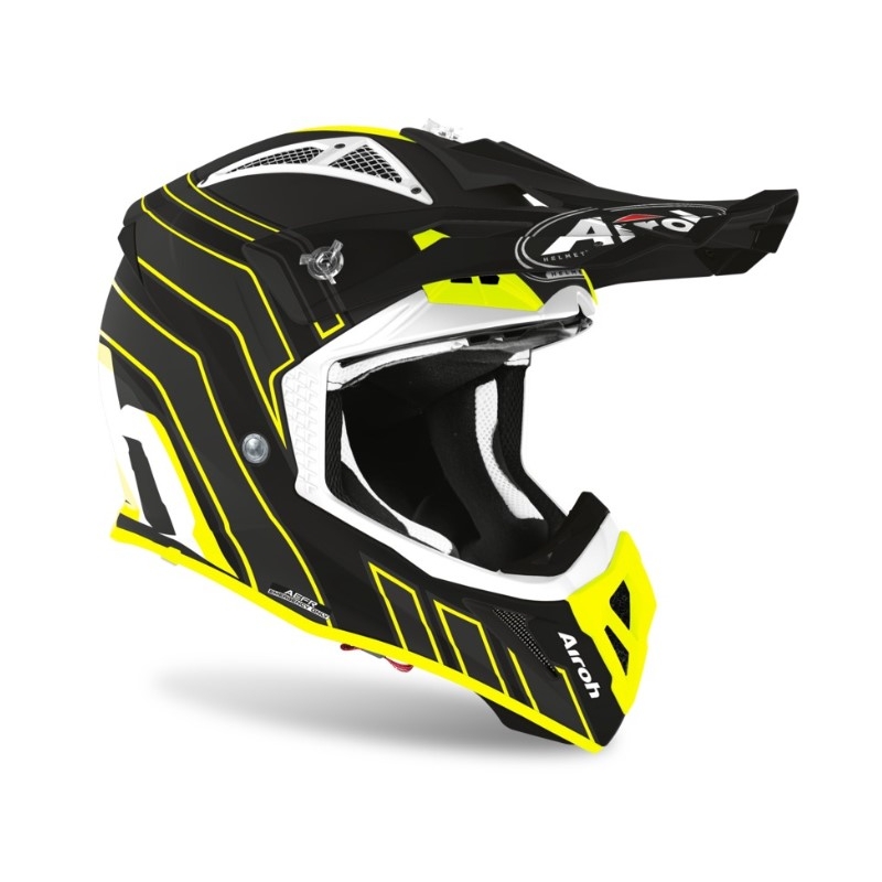 Motocross kaciga Airoh Aviator Ace Art crno-fluo žuta