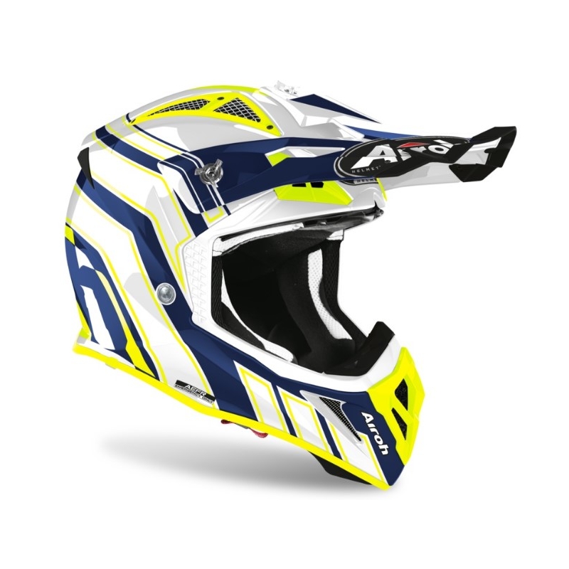 Airoh Aviator Ace Art Motocross kaciga plavo-bijela-fluo žuta 2021.