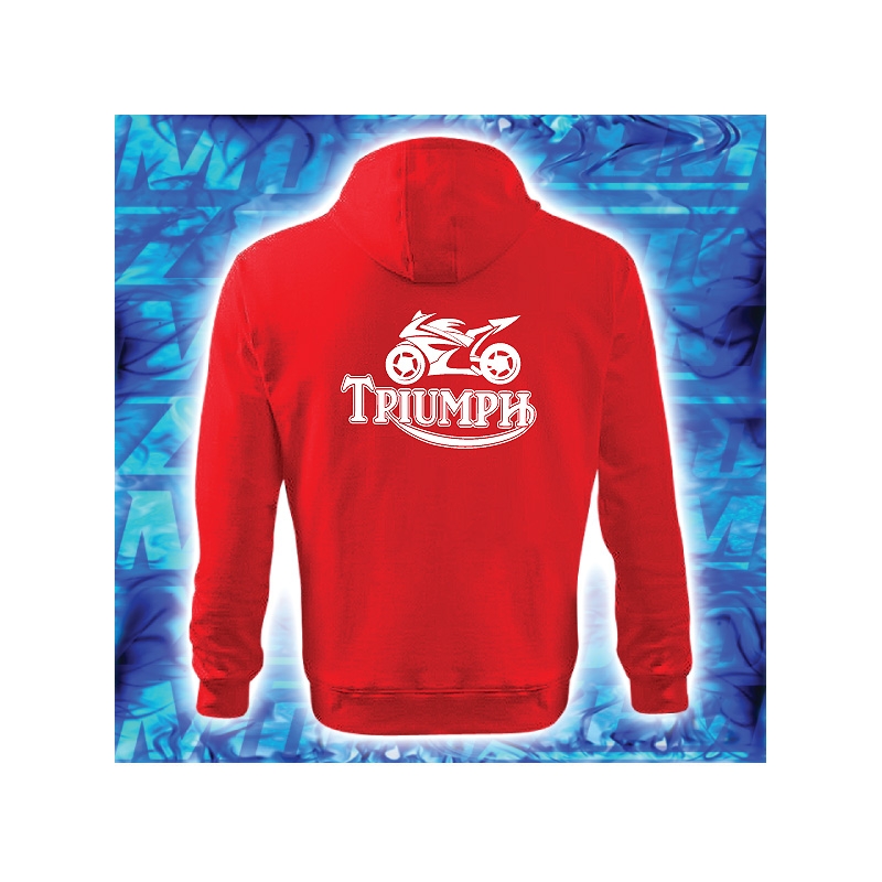 Hoodie s crvenim Triumph motivom s kapuljačom na akciji rasprodaja