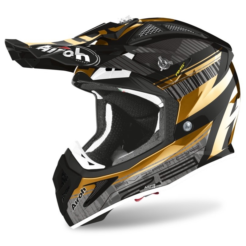 Motocross kaciga Airoh Aviator Novak 2.3 AMSS crno-zlatna