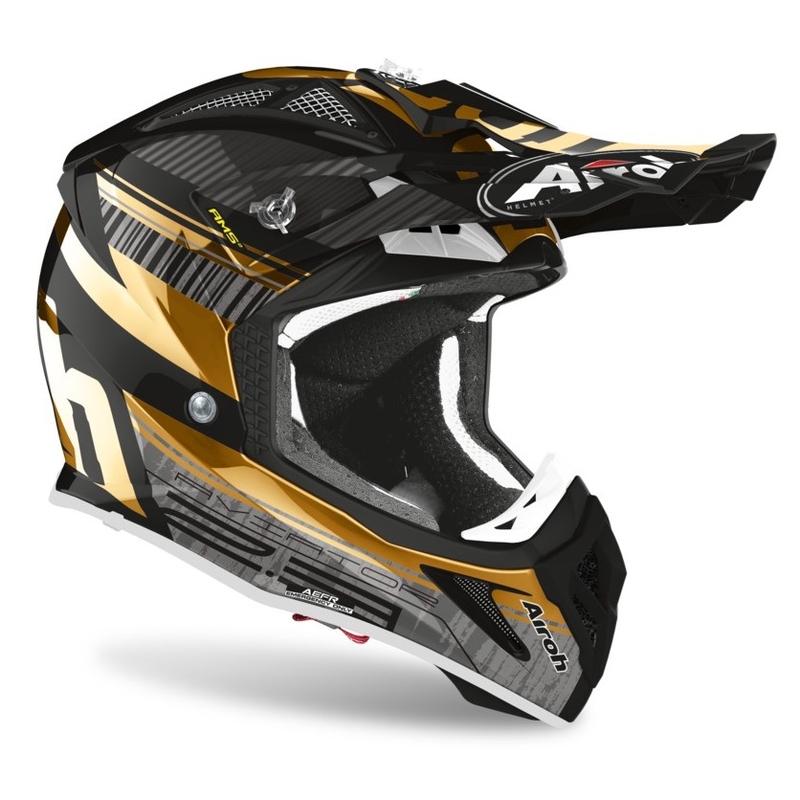 Motocross kaciga Airoh Aviator Novak 2.3 AMSS crno-zlatna
