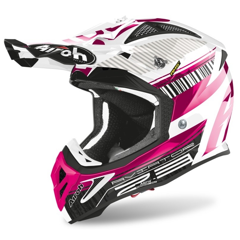 Motocross kaciga Airoh Aviator Novak 2.3 AMSS roza-crna