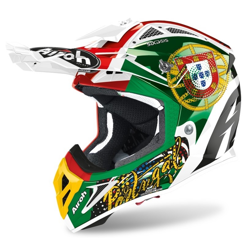 Airoh Aviator Six Days 2019 Portugal 2.3 AMSS kaciga crveno-zelena-zlatna