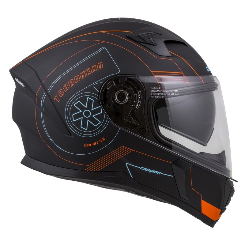 Cassida Integral 3.0 Turbohead kaciga crno-narančasto-plava rasprodaja