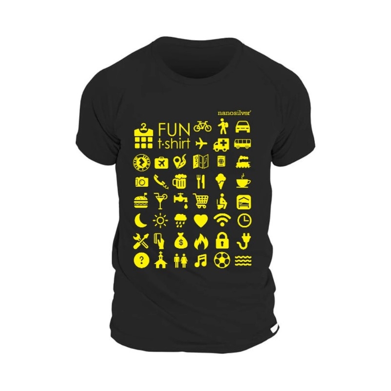 Majica kratkih rukava nanosrebrna Travel Classic crna