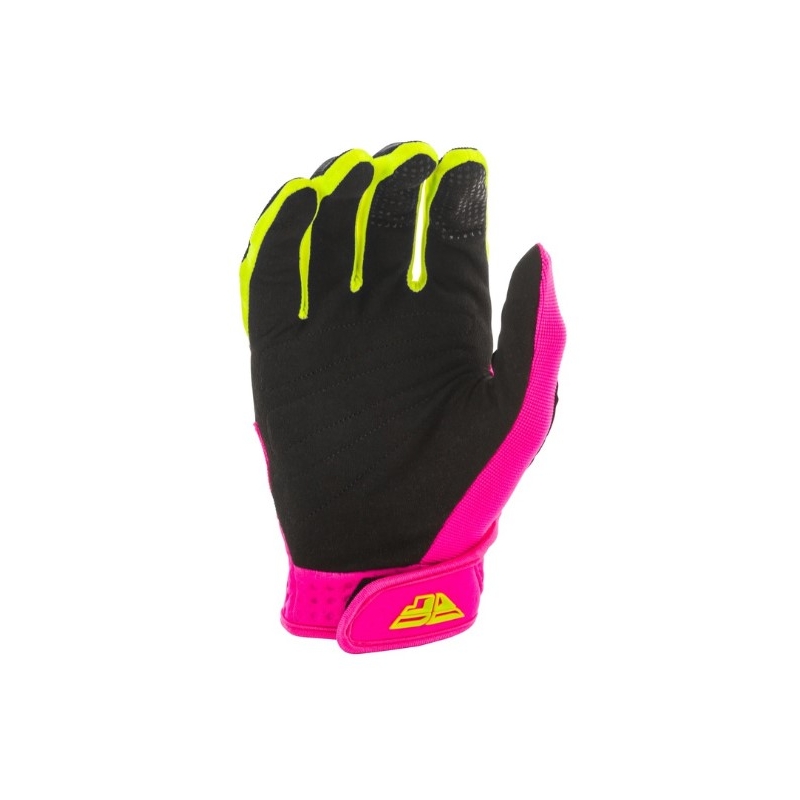 Motocross rukavice FLY Racing F-16 2020 crne-roze-fluo žute