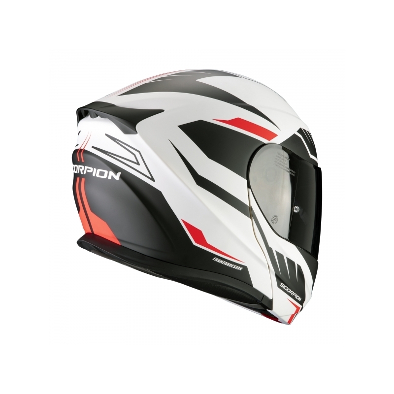 Scorpion EXO-920 Shuttle Flip Up kaciga crno-bijelo-crvena rasprodaja