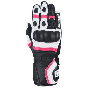 Ženske motorističke rukavice Oxford RP-5 2.0 bijelo-crno-roze