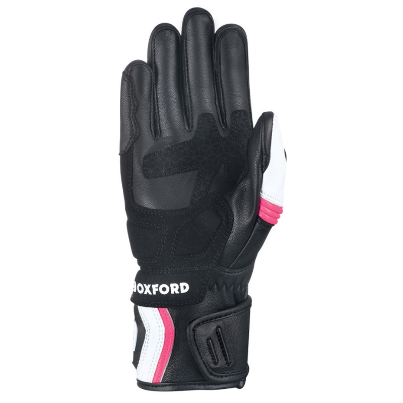 Ženske motorističke rukavice Oxford RP-5 2.0 bijelo-crno-roze