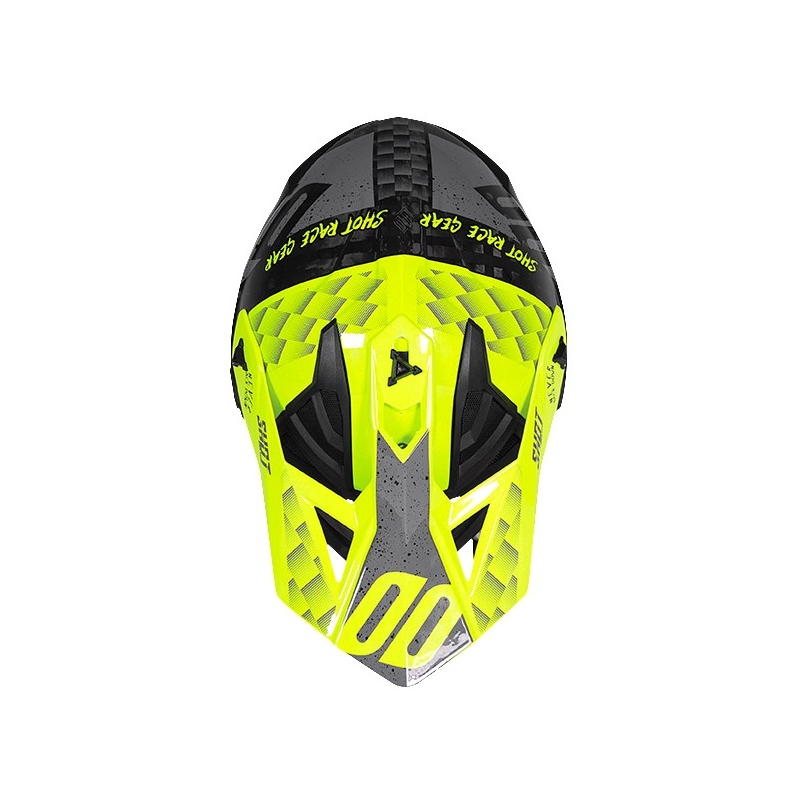 Motocross kaciga Shot Lite Rush Carbon black-grey-fluo yellow