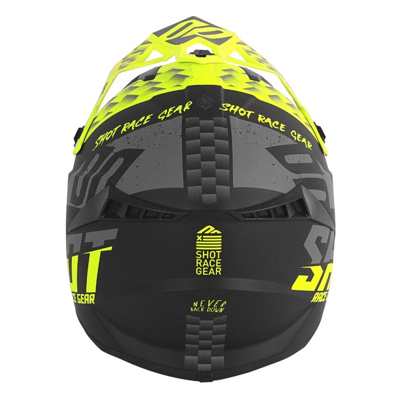 Motocross kaciga Shot Lite Rush crno-siva-fluo žuta