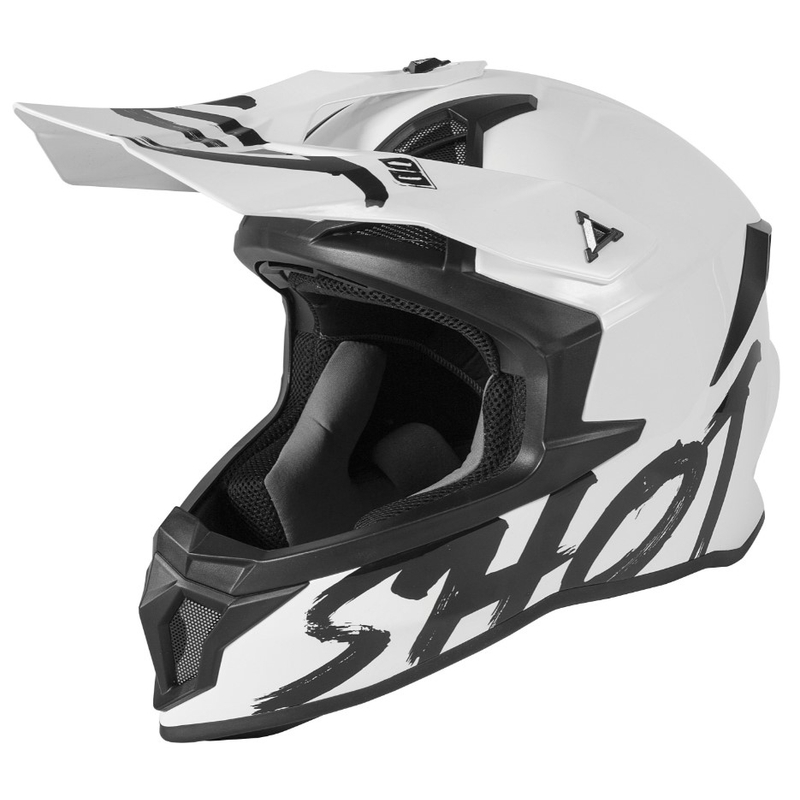 Kaciga za motocross Shot Lite Uni Solid White Glossy rasprodaja