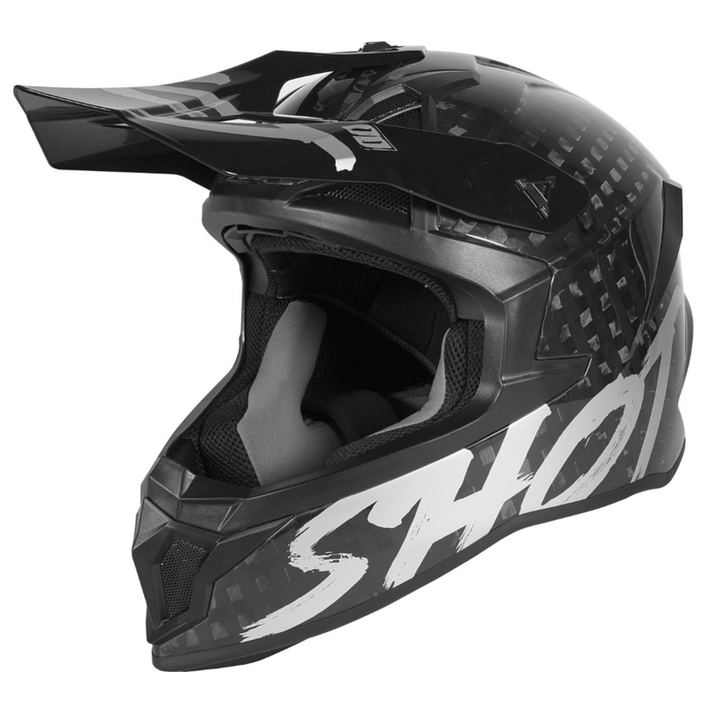 Shot Lite Uni Solid Carbon Motocross kaciga Crno-srebrna rasprodaja