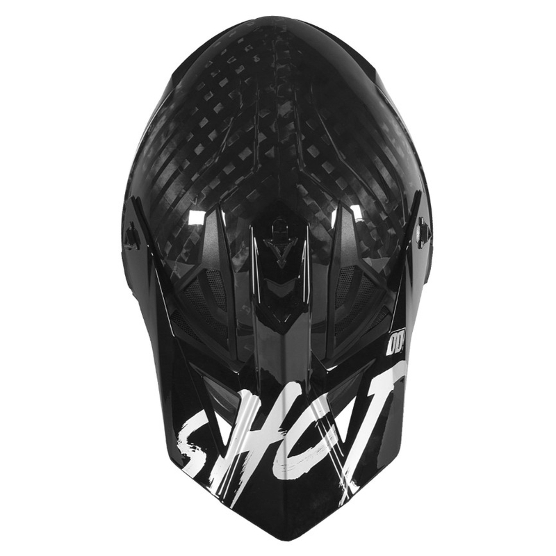 Shot Lite Uni Solid Carbon Motocross kaciga Crno-srebrna rasprodaja