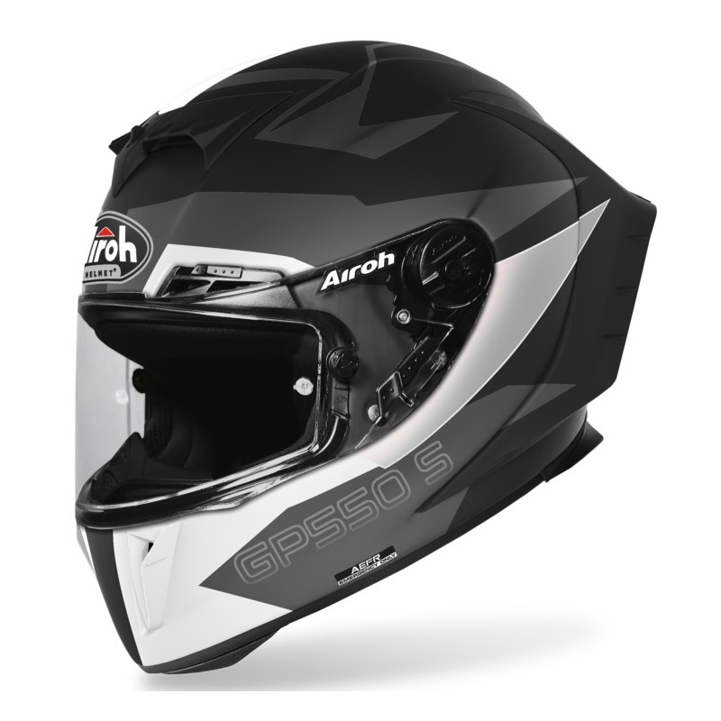 Airoh GP 550S Vector crno-bijelo-srebrna integralna kaciga