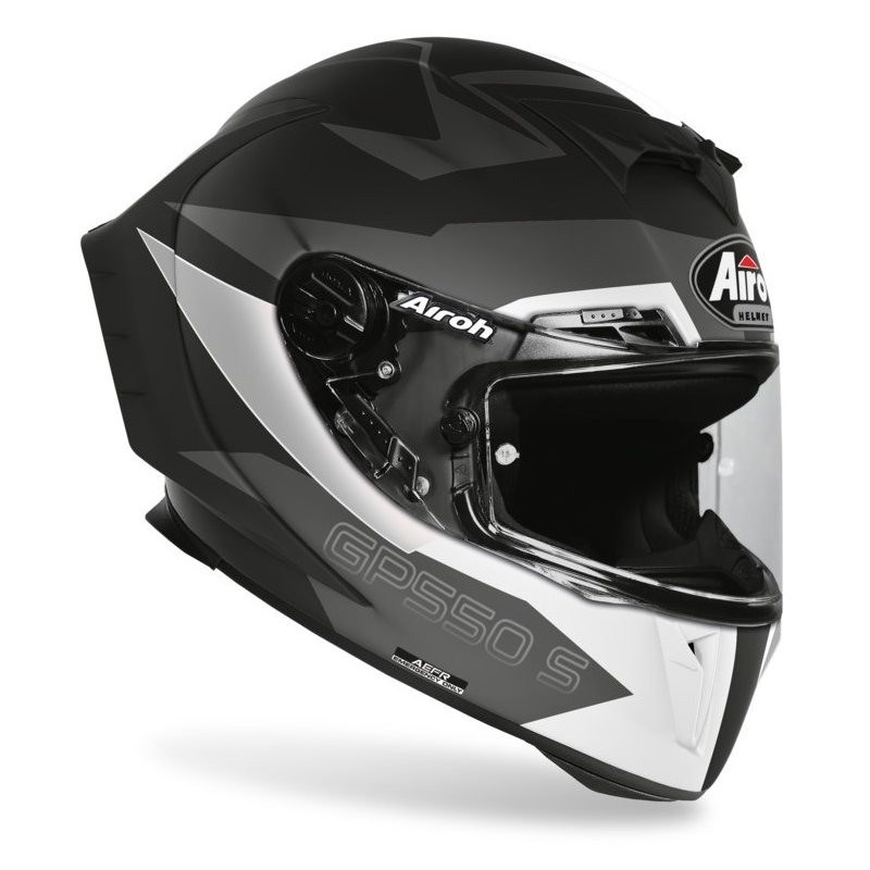 Airoh GP 550S Vector crno-bijelo-srebrna integralna kaciga