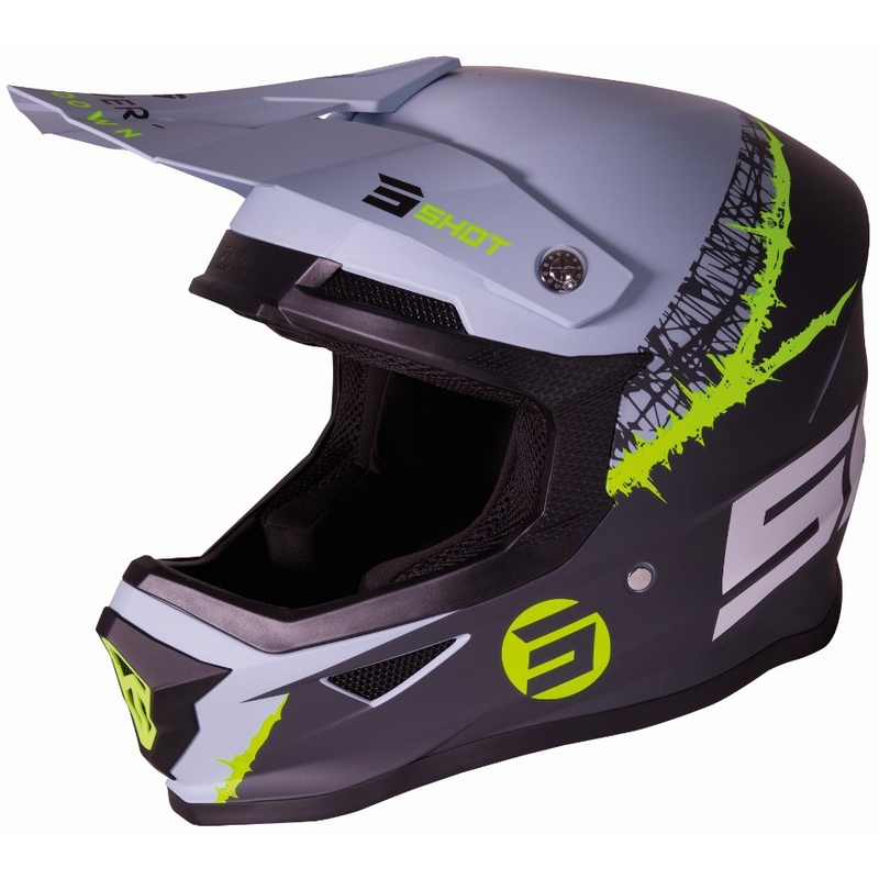 Shot Furious Storm Motocross kaciga crno-siva-fluo žuta rasprodaja