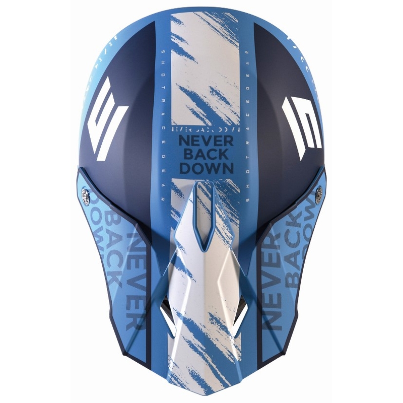 Motocross kaciga Shot Furious Draw plava mat