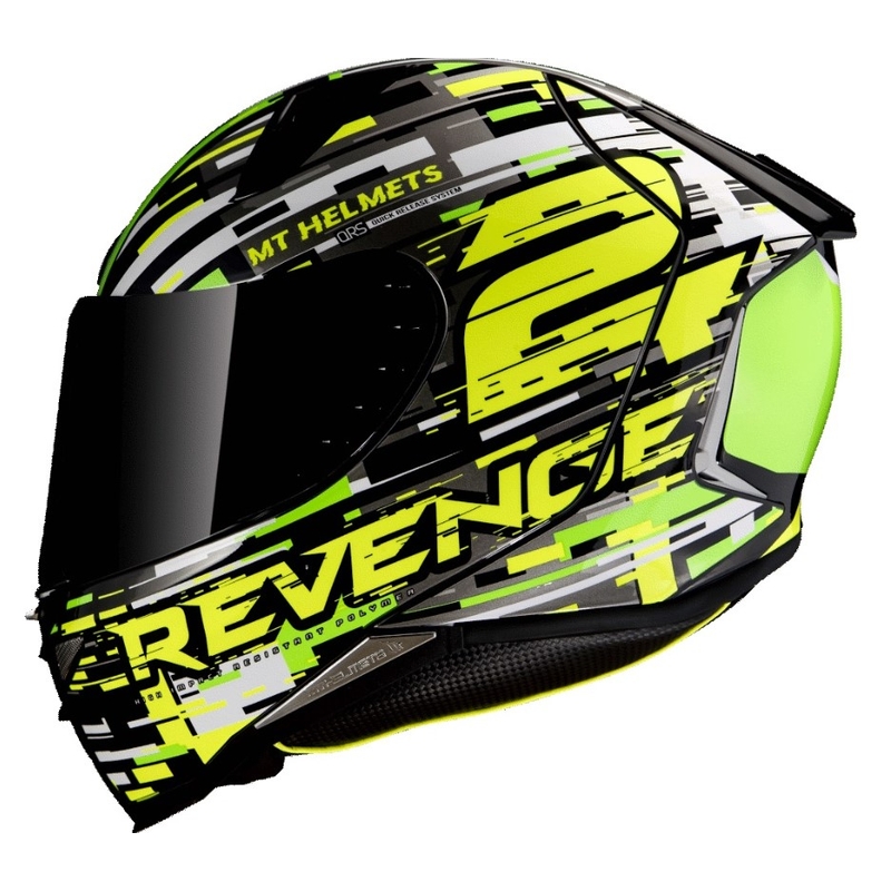 Integralna motociklistička kaciga MT Revenge 2 Baye zeleno-fluo žuta rasprodaja