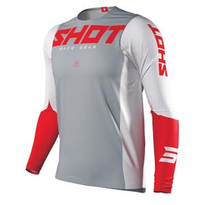 Shot Aerolite Airflow Motocross Jersey sivo-bijelo-crvena rasprodaja