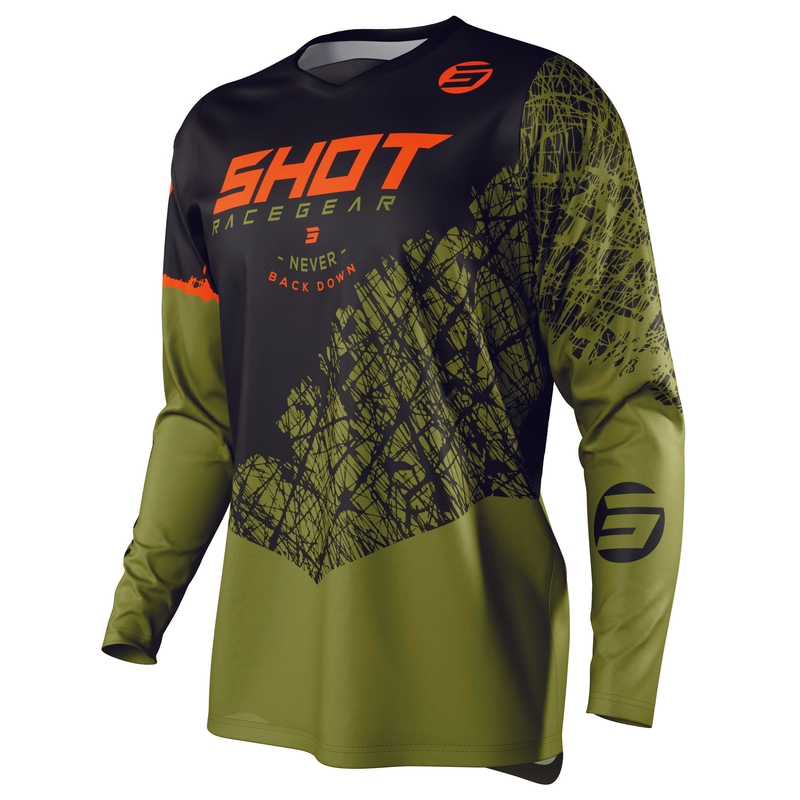 Motocross dres Shot Devo Storm crno-kaki zeleni