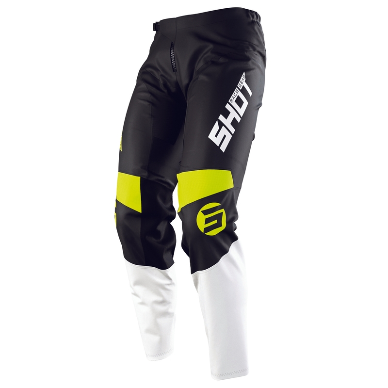 Shot Devo Storm dječje motocross hlače crno-bijele-fluo žute rasprodaja